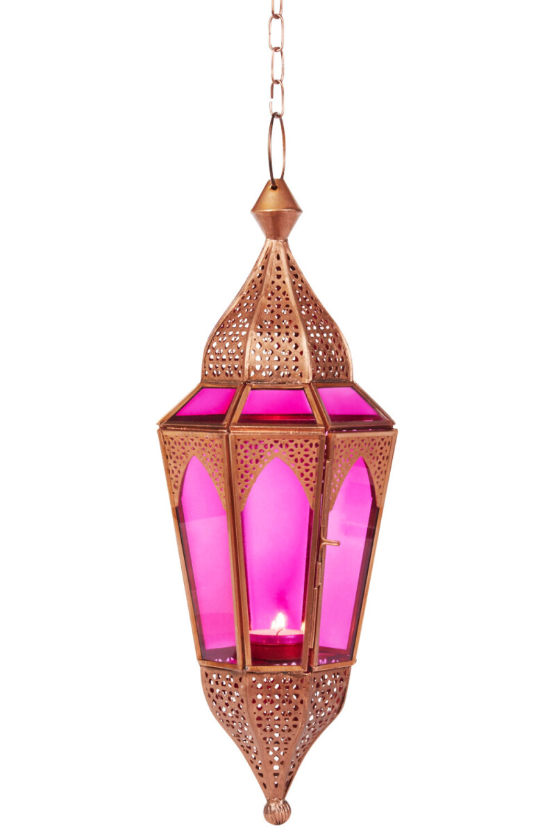 Indiase hanglamp Lalita - Roze box