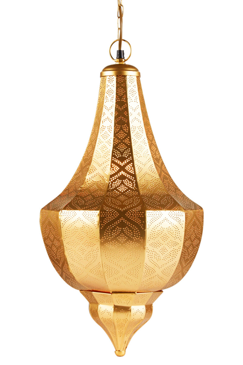 Orientalische Hängelampe Leuchte Kanita Metall Gold Kup