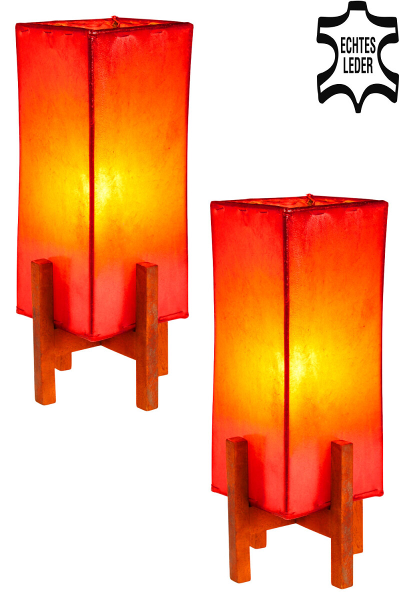 Set van 2 Janka rood met donkerbruin fra box