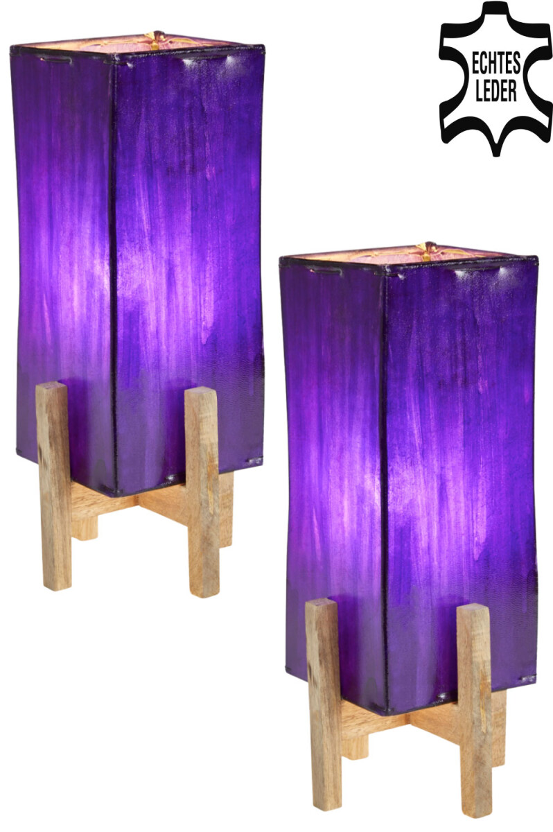 Set van 2 Janka paars met bruin frame box