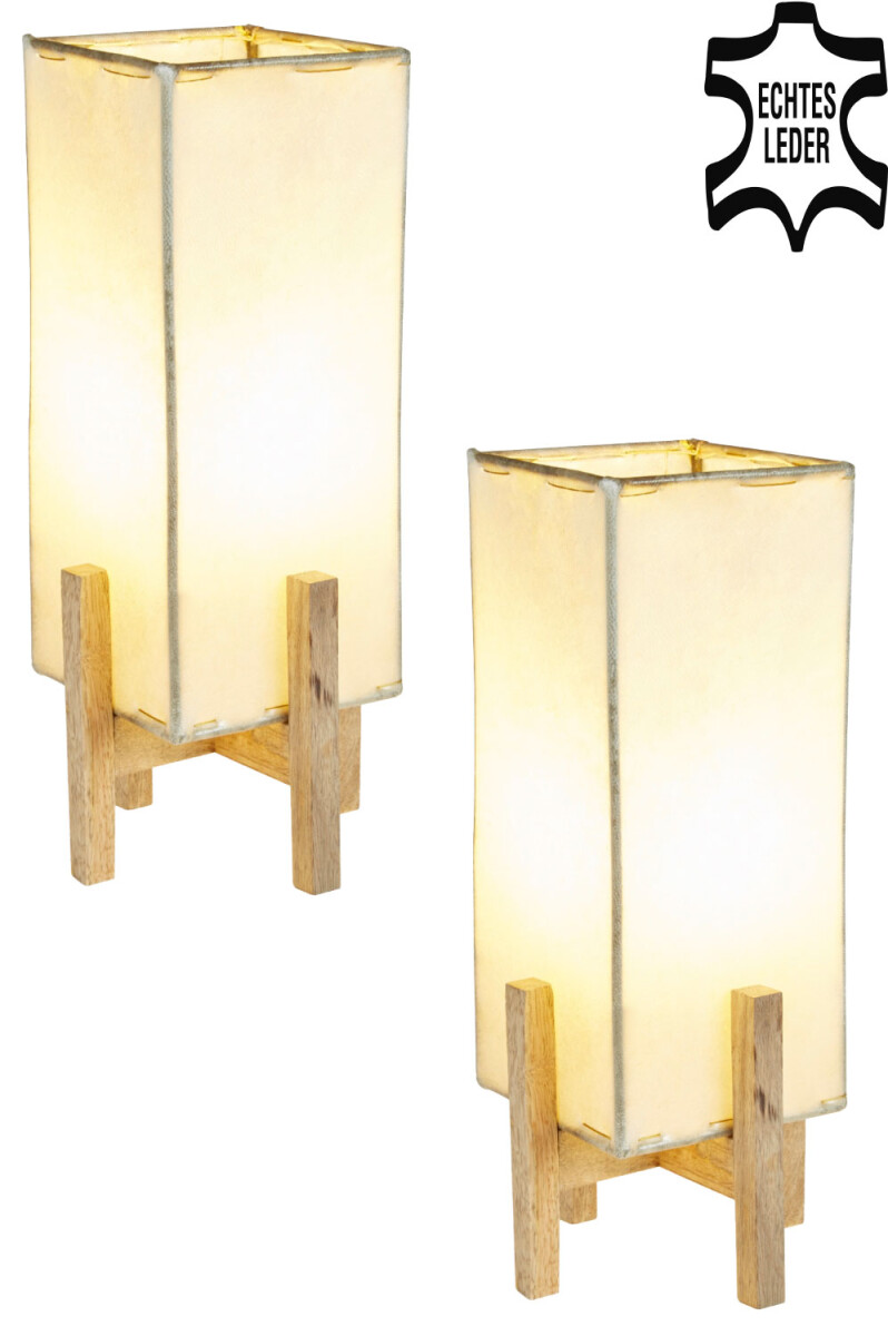 Set van 2 Janka Natur met bruin frame box