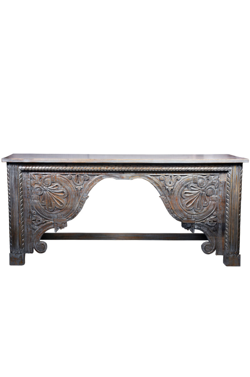 Oosterse houten consoletafel Galib grijs box