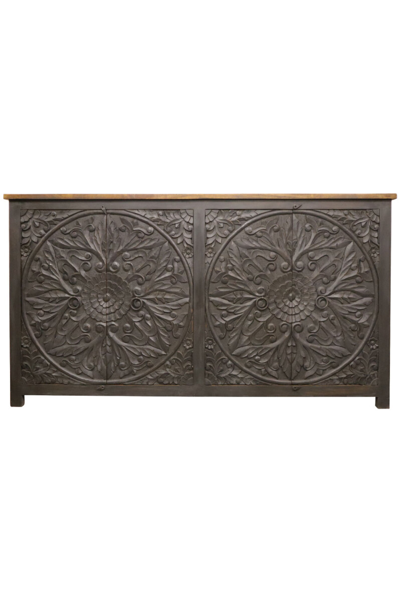 Faiza houten dressoir, zwart, 190 cm | B box