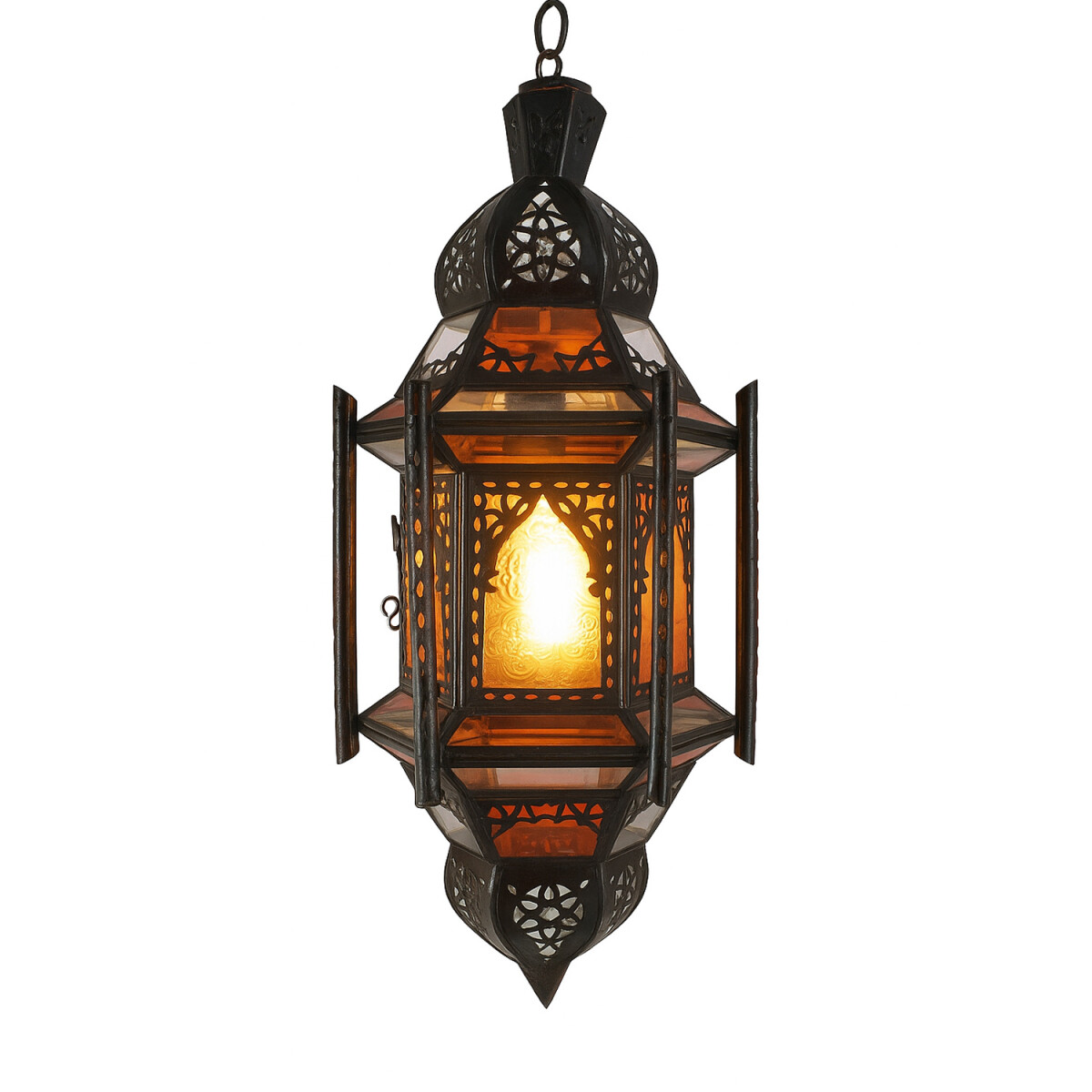 Hanglamp Jahan 45 cm | Marokkaanse hanglamp van metaal en gl