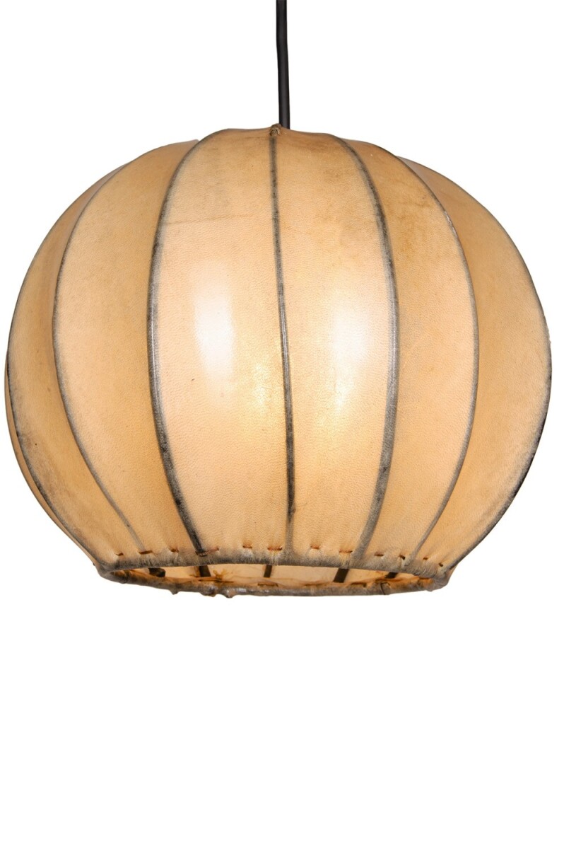 Moderne eettafellamp Mailin Beige | Handgemaakt van leer en 