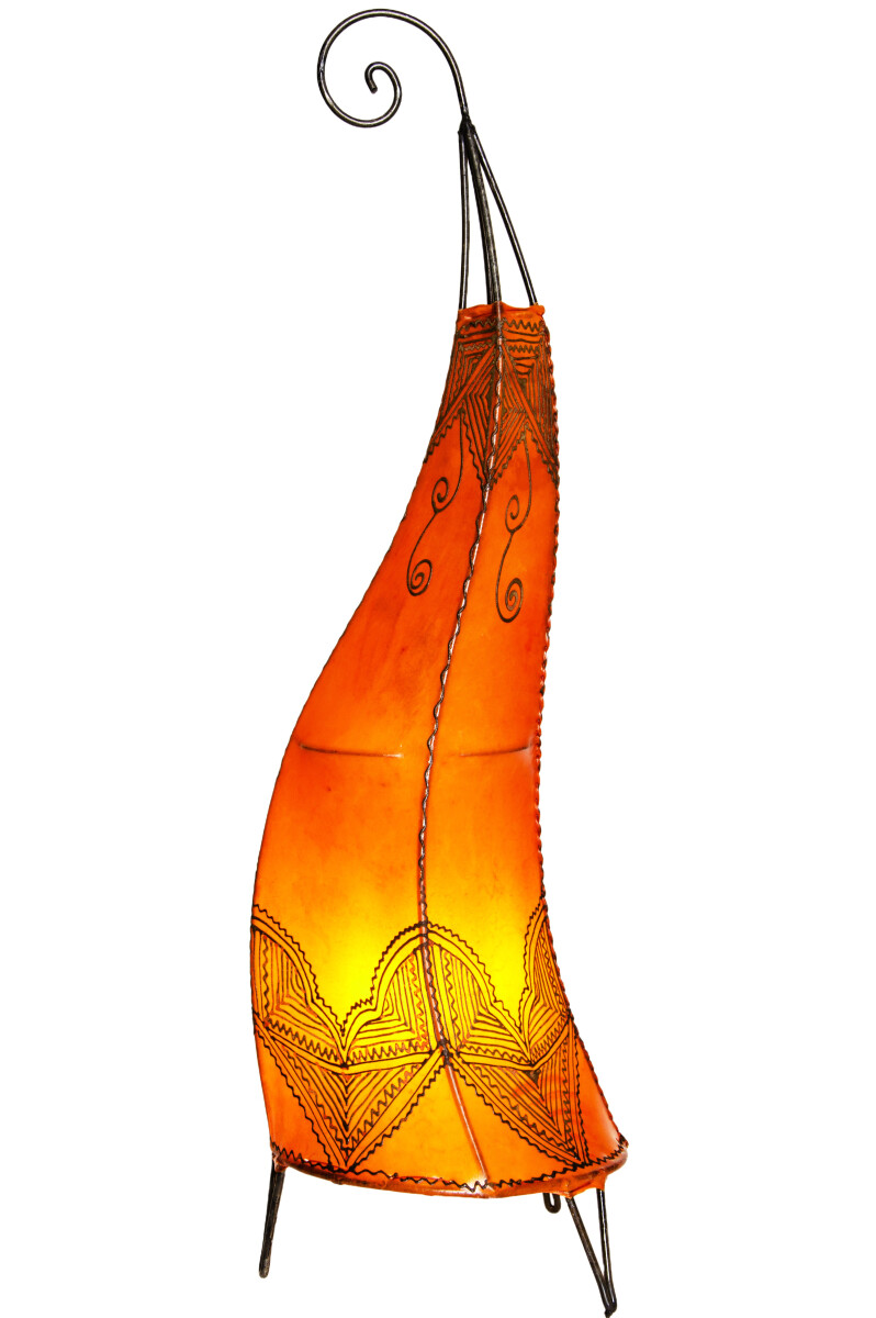 Oosterse staande lamp Arif oranje 70 cm box