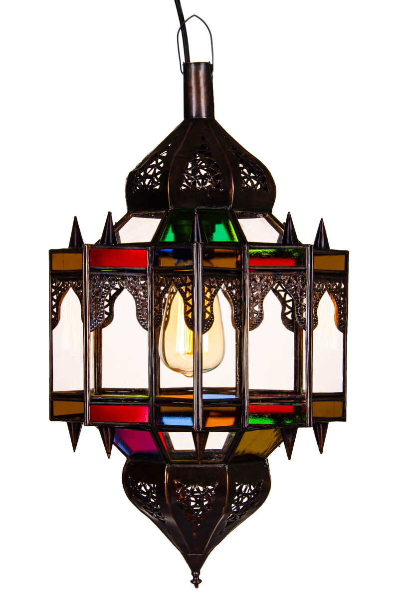 Hanglamp Alia Multi 50 cm | Mediterrane hanglamp van glas en