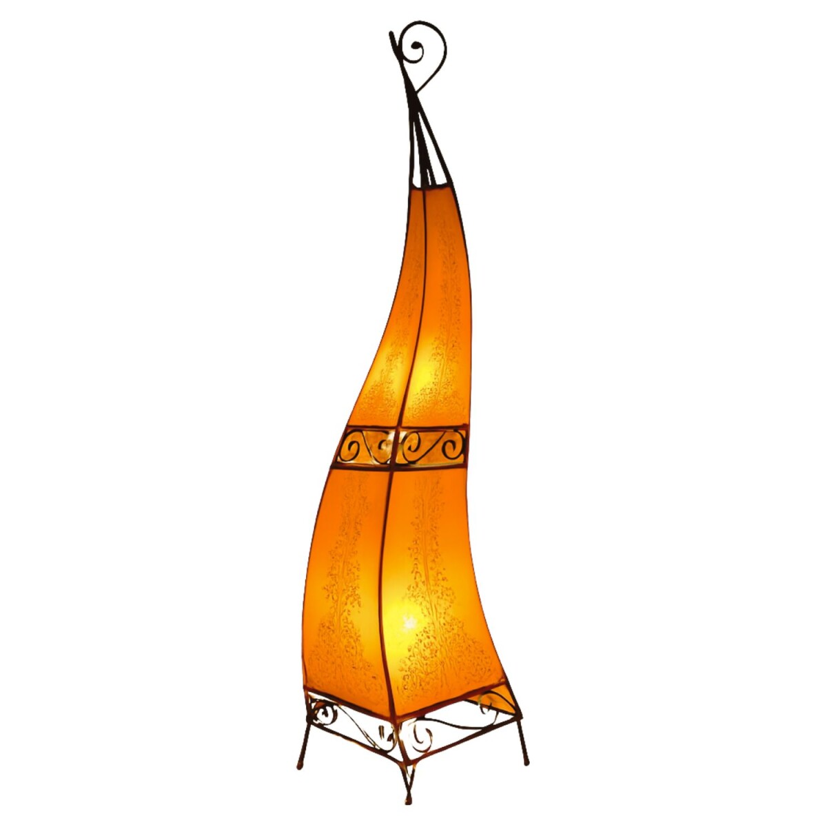 Orient staande lamp Rahaf oranje 120 cm box
