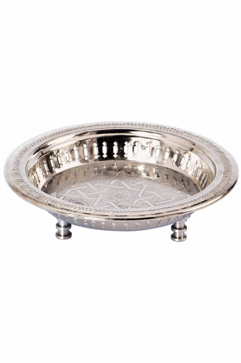 Oosters dienblad Juman 27 cm zilver box