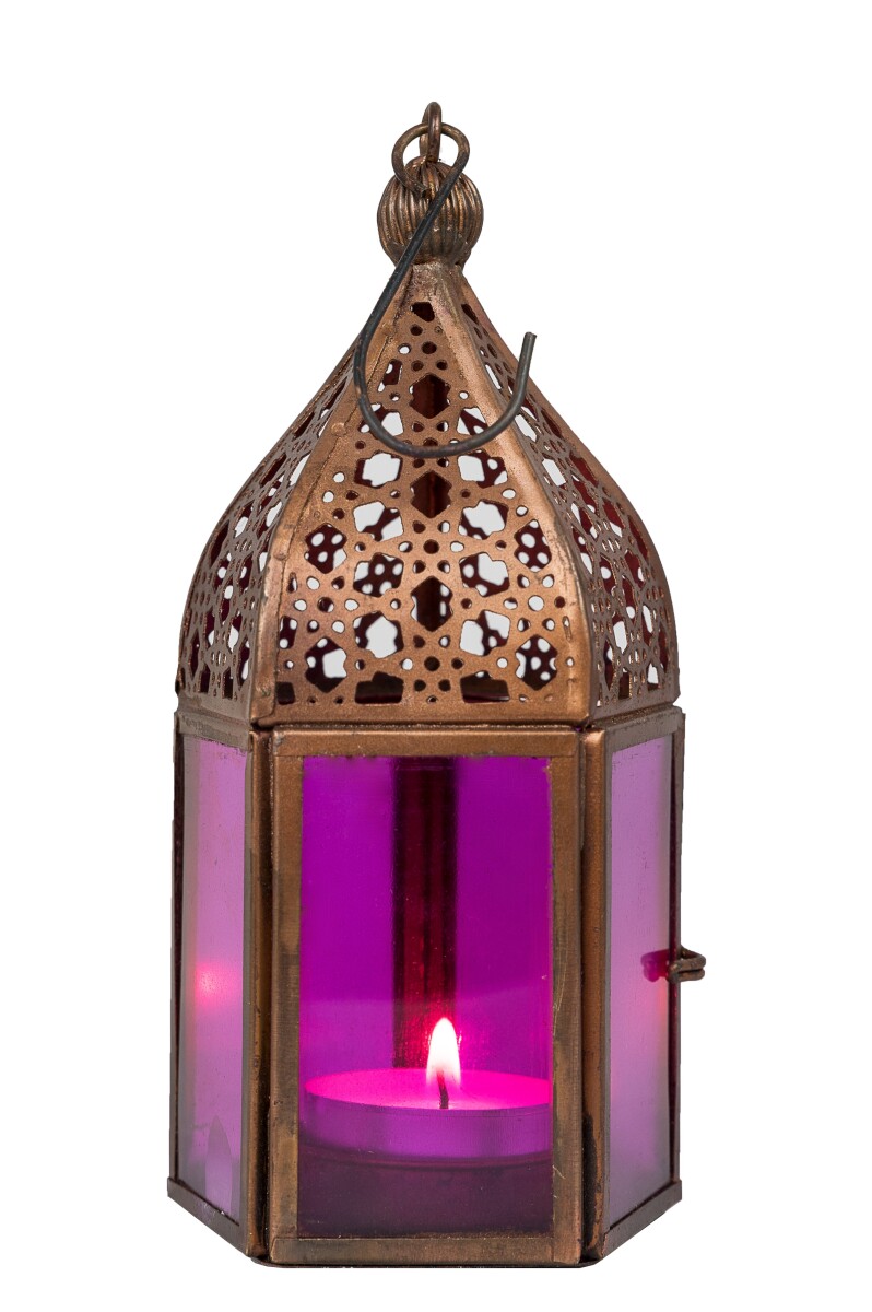 Oosterse lantaarn Meena - Roze