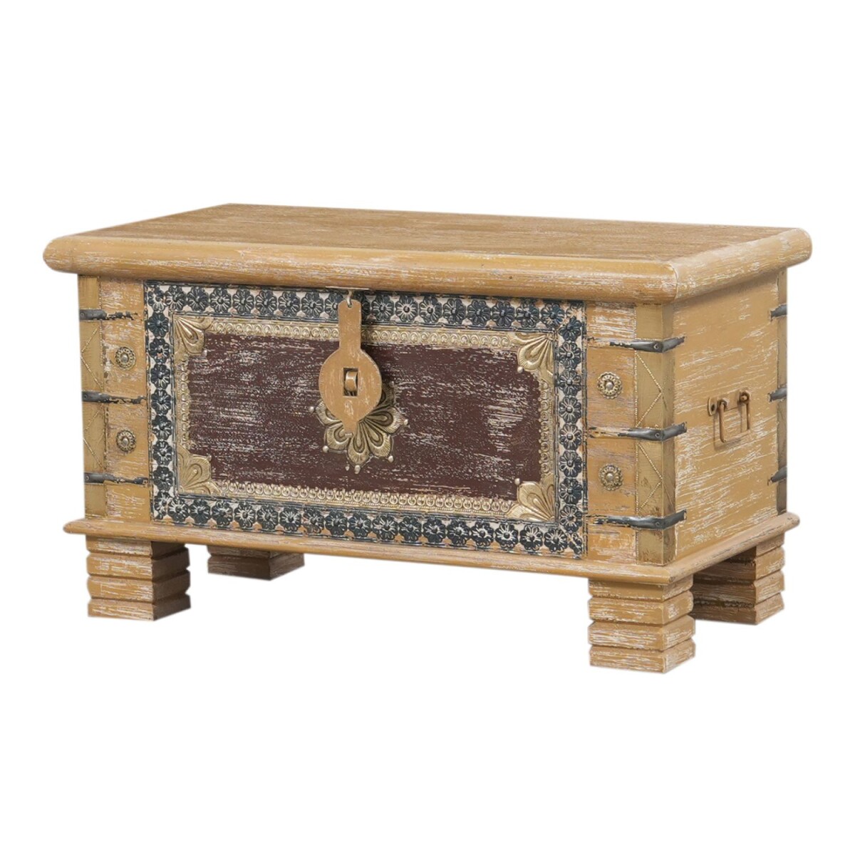 Chayma-kist van massief hout, boho-etno  box
