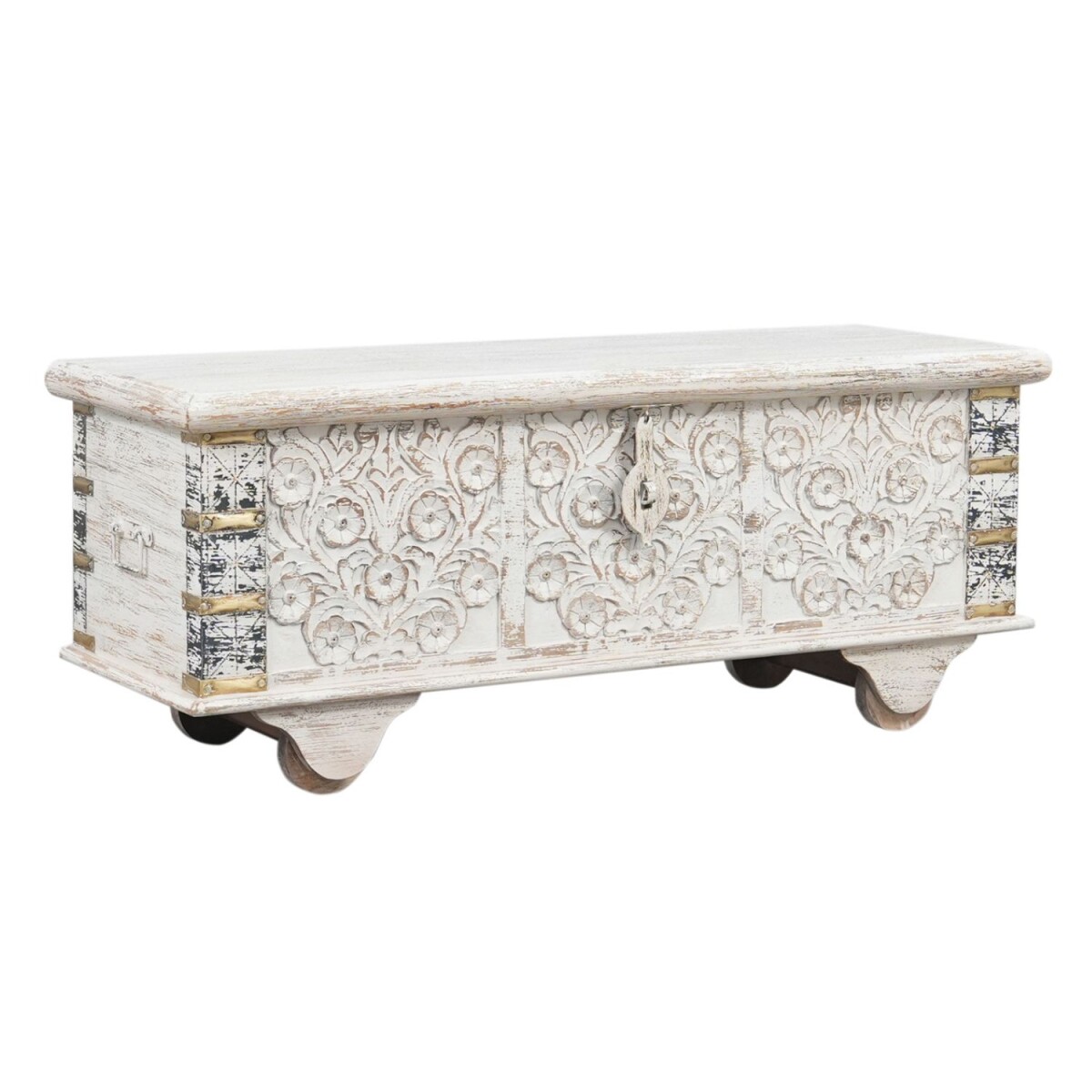 Kist van massief hout, boho-vintage opbe box