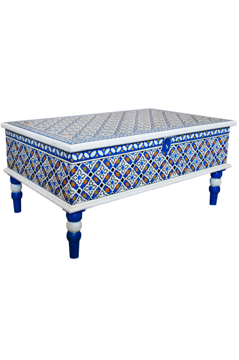 Marokkaanse kisttafel/salontafel Dimana 100 cm, veelkleurig
