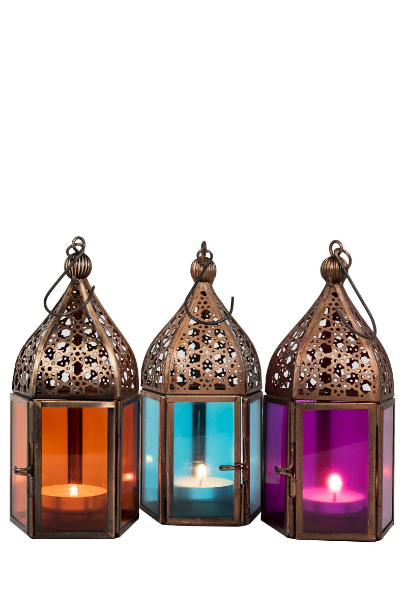 Oosterse lantaarns, set van 3: Meena-lan box