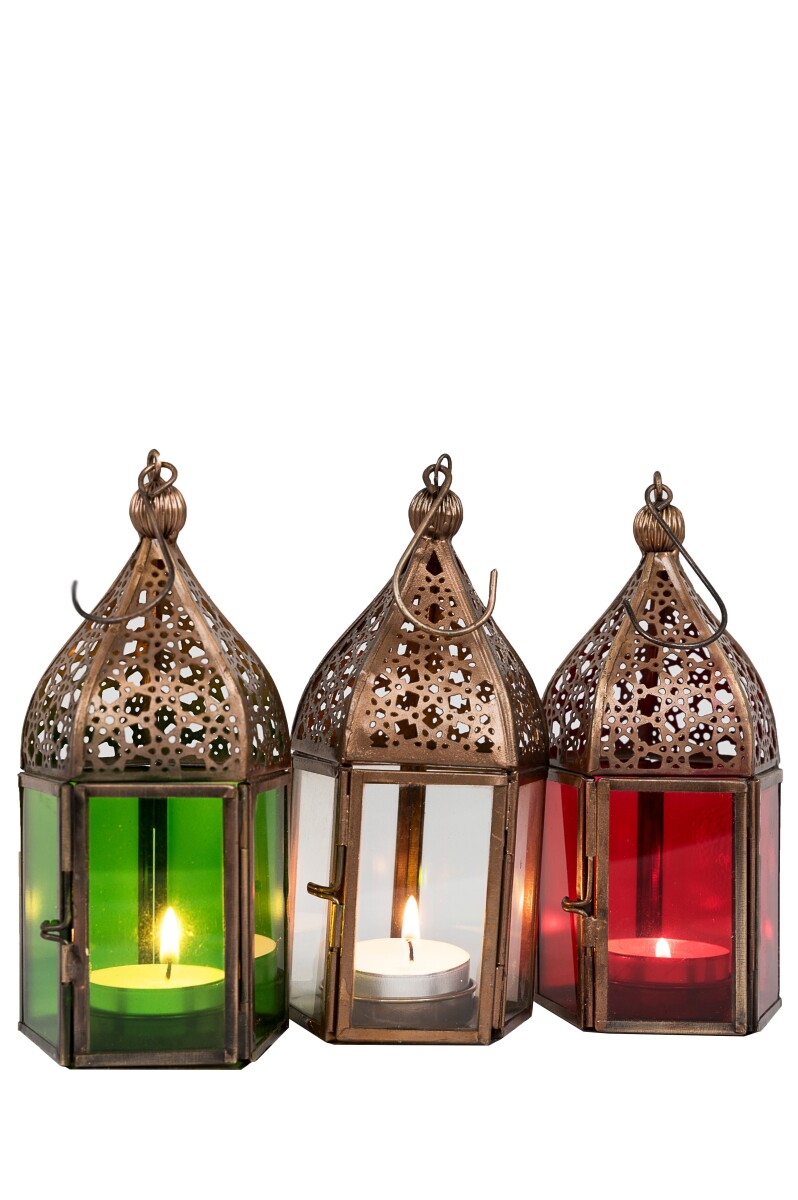 Oosterse lantaarns, set van 3: Meena-lan box