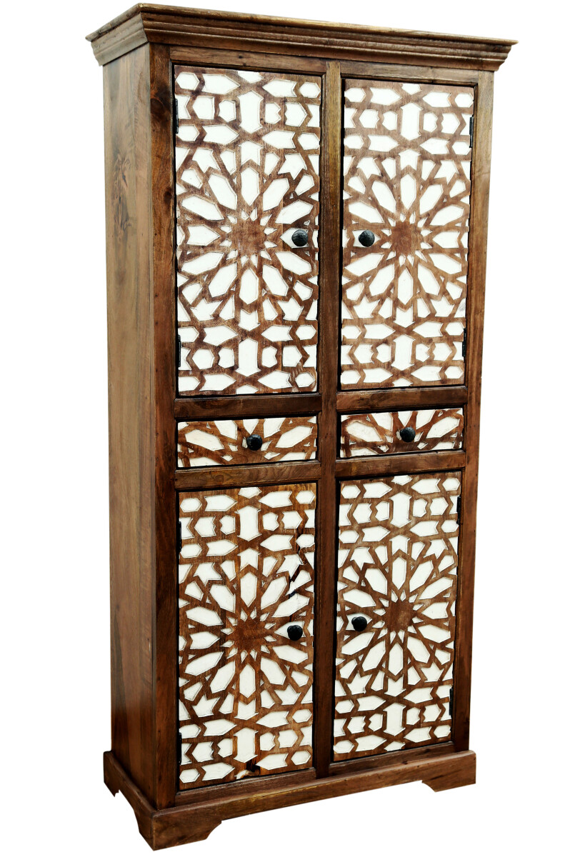 Marokkaanse kast, halkast, massief hout, box