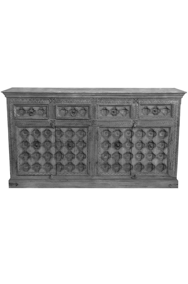 Oosterse dressoir Abinash grijs box