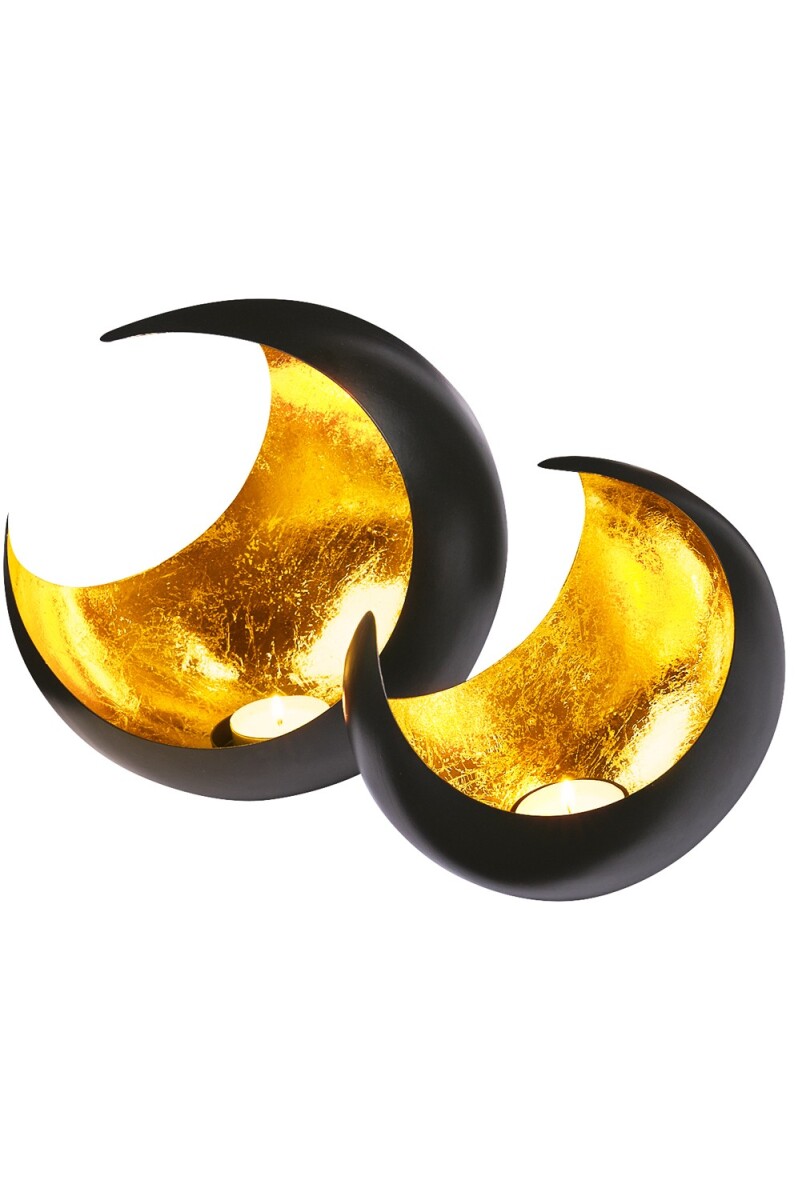 Set van 2 vintage tuinlantaarns Moon box