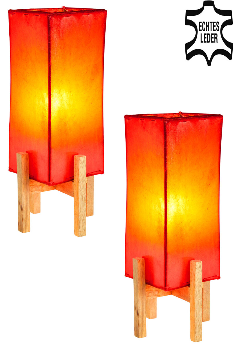 Set van 2 Janka rood met bruin frame box