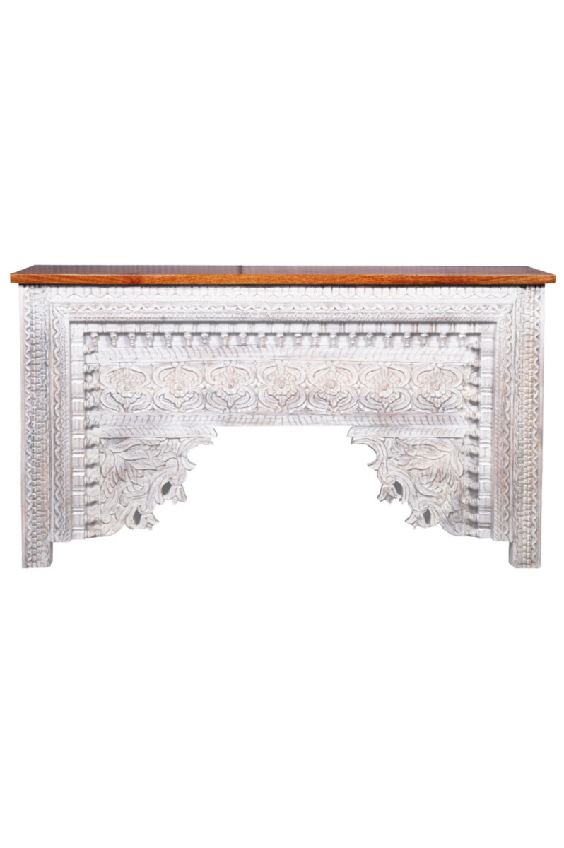 Oosterse houten consoletafel Gassan Wit  box