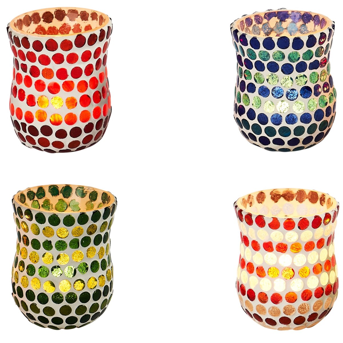 Set van 4 oosterse mozaïek windlich box