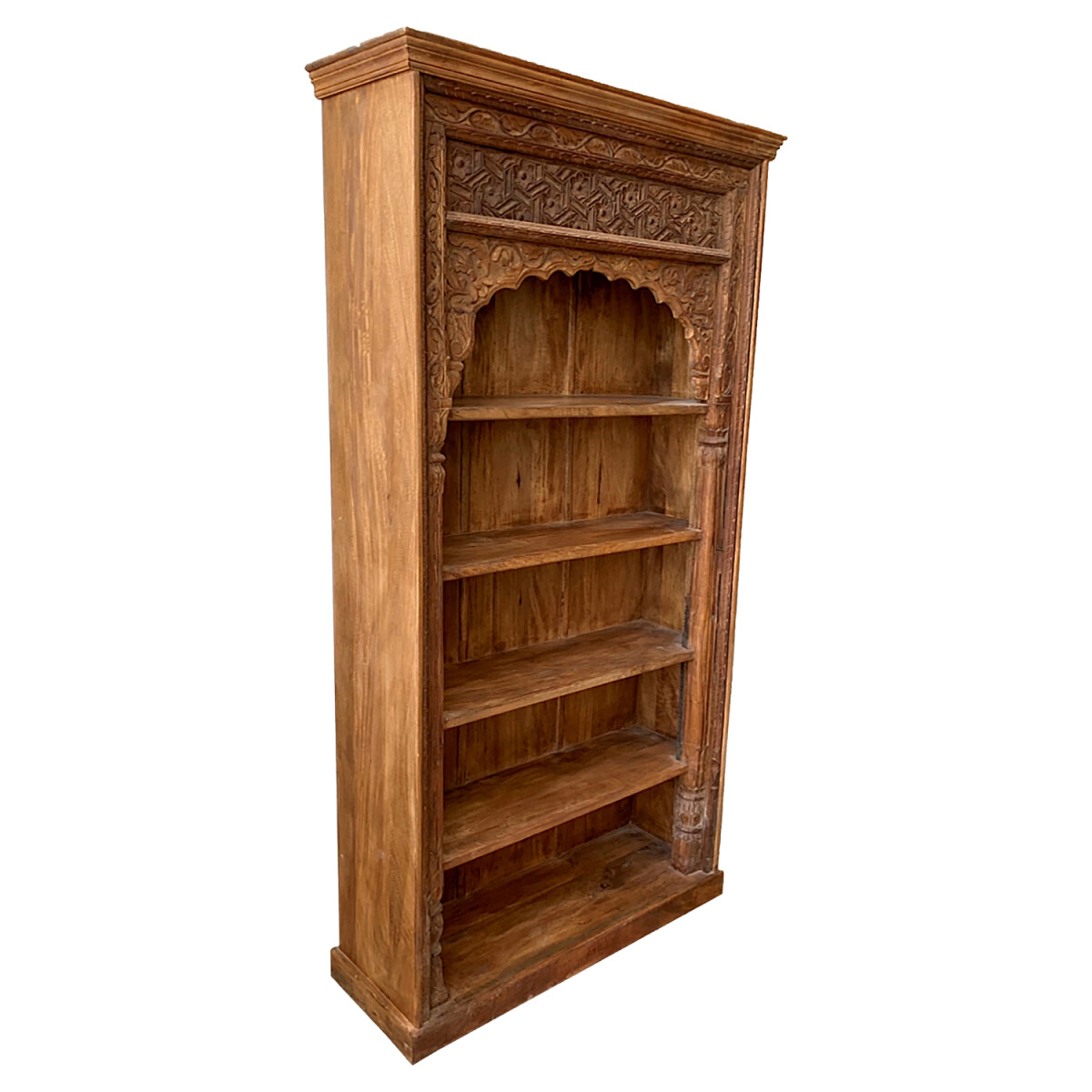 Oosterse vintage boekenkast, antiek, massief hout, model 16