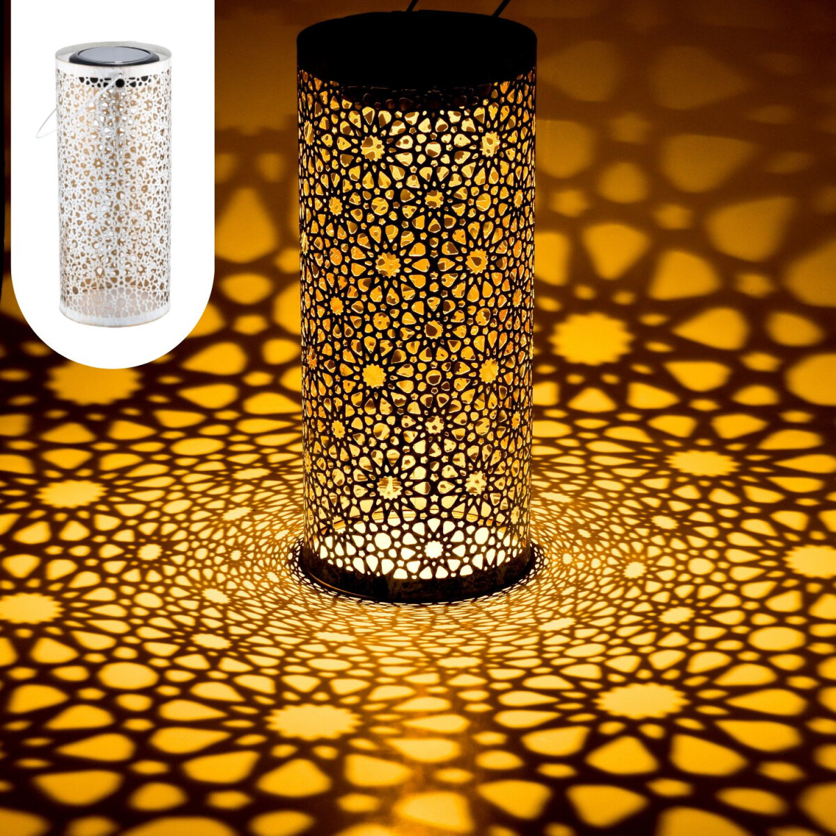 Oosterse zonne-lantaarn, decoratieve lamp voor balkon en...