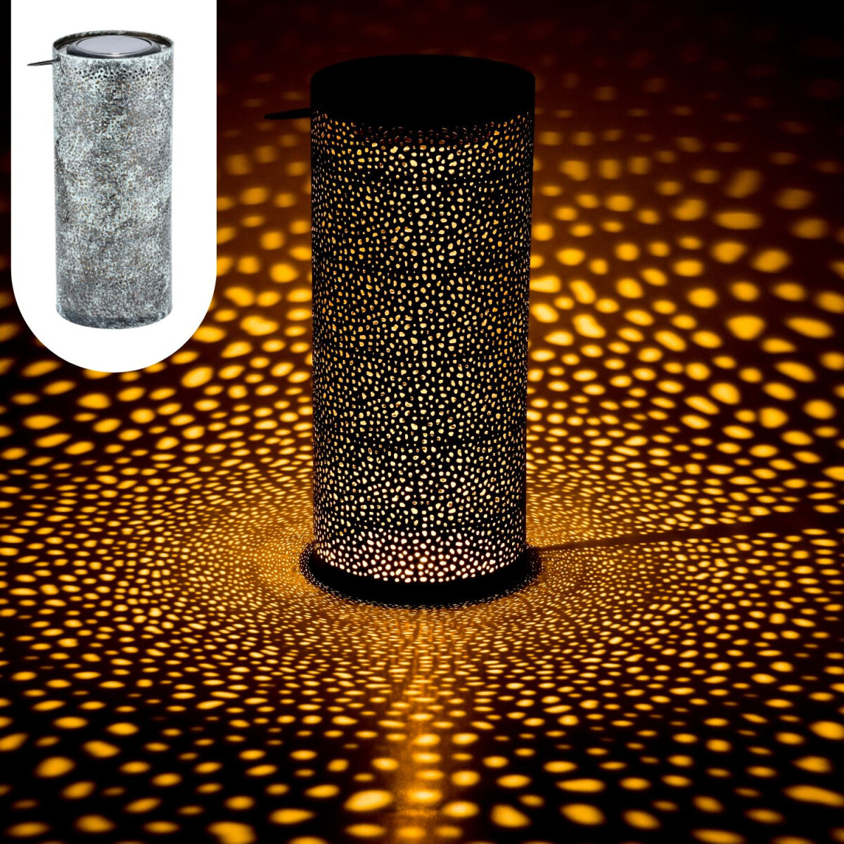 Scandinavische zonne-lantaarn, decoratieve lamp voor...