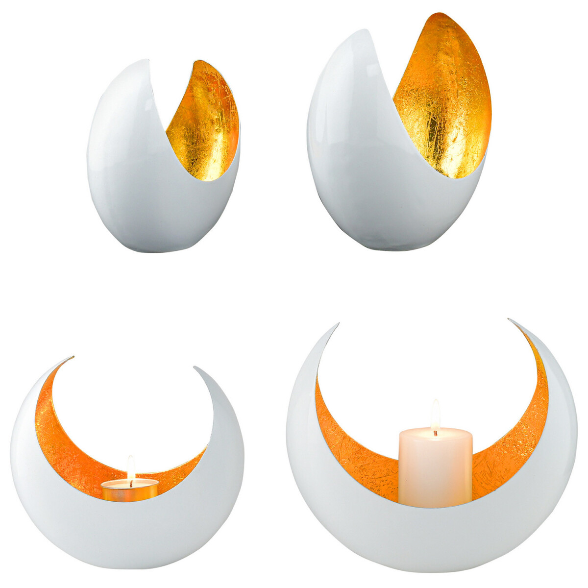Set van 2 decoratieve, esthetische theelichthouders Maputo W