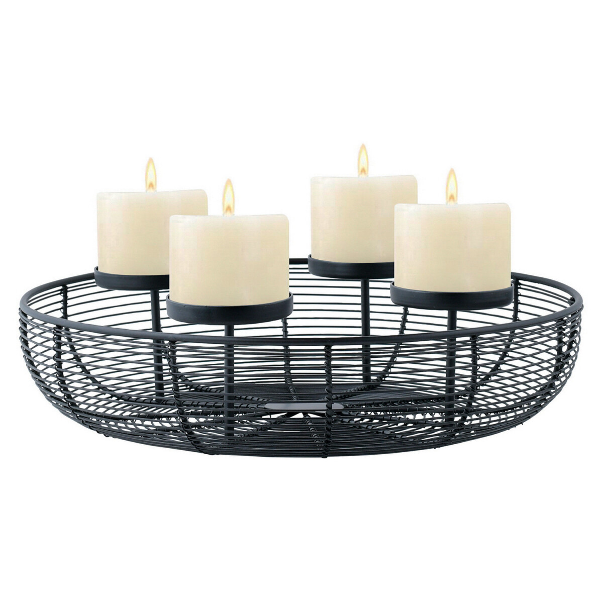 Moderne decoratie: adventskrans, kandela box