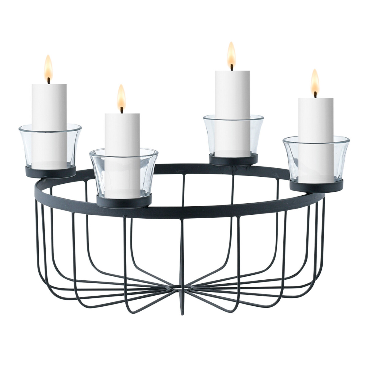 Moderne decoratieve adventskrans, kandel box