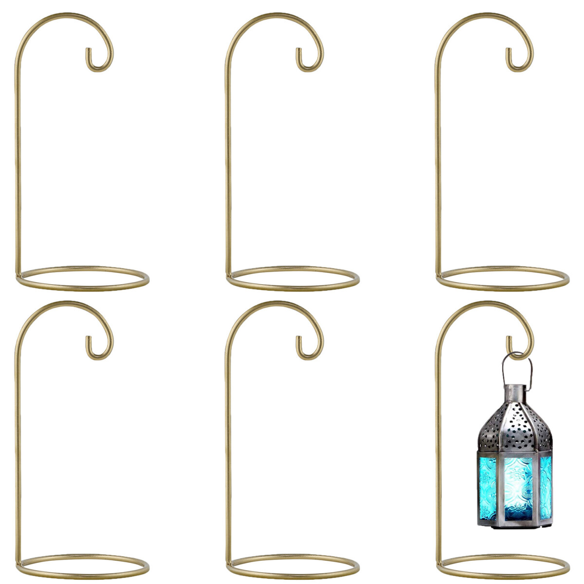 Set van 6 lantaarnstandaards Buno Gold,  box