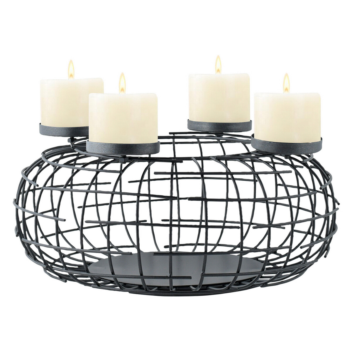 Moderne decoratie: adventskrans, kerstve box