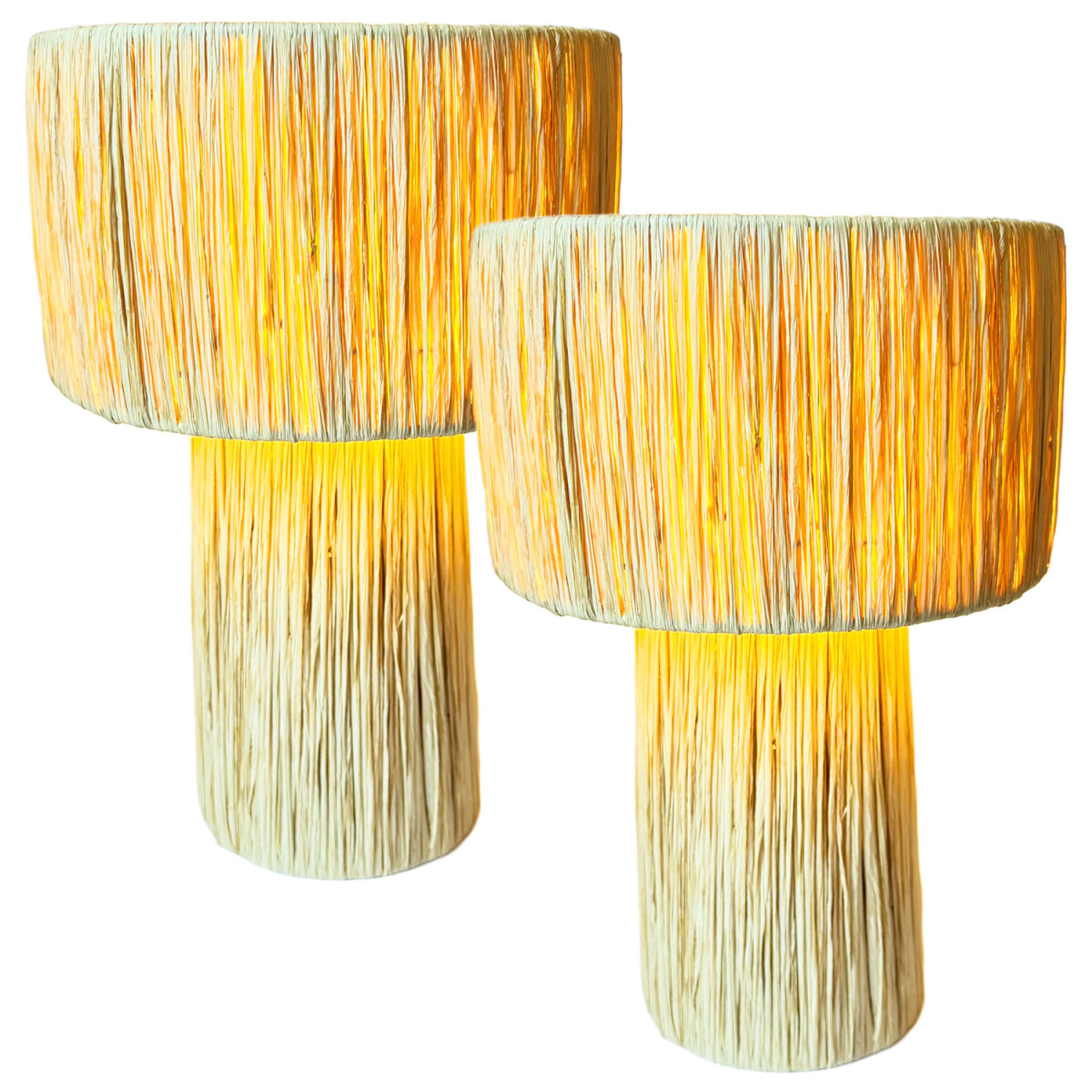Set van 2 boho-decoratieve tafellampen / box