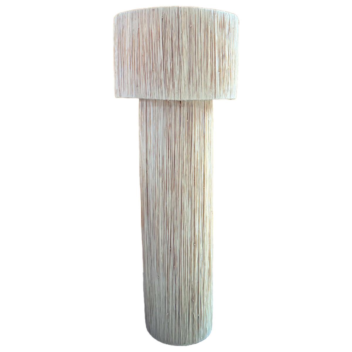 Boho-decoratieve staande lamp Waya, beige, 110 cm