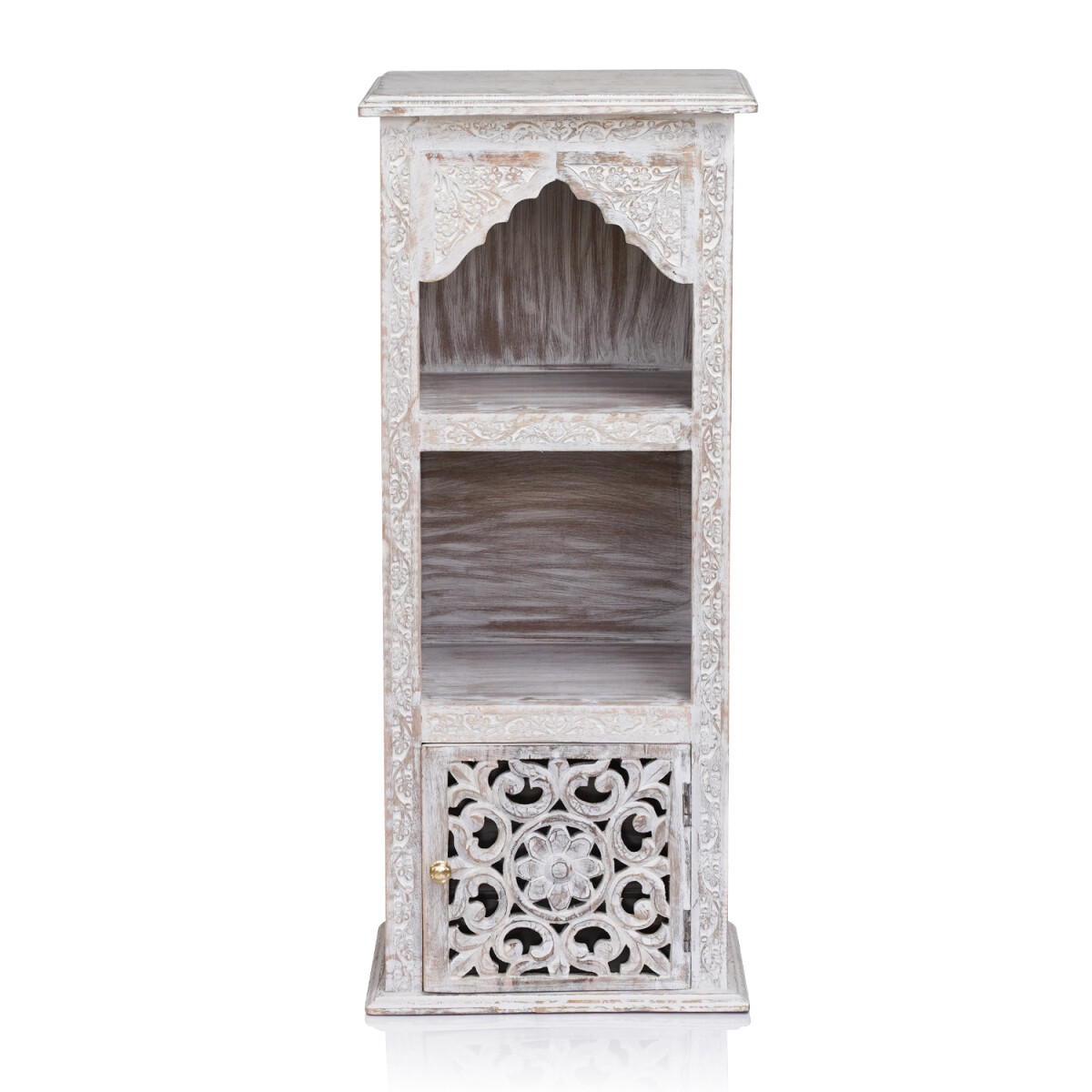 Badkamerrek, smal, wit, Sakar, 85 cm box