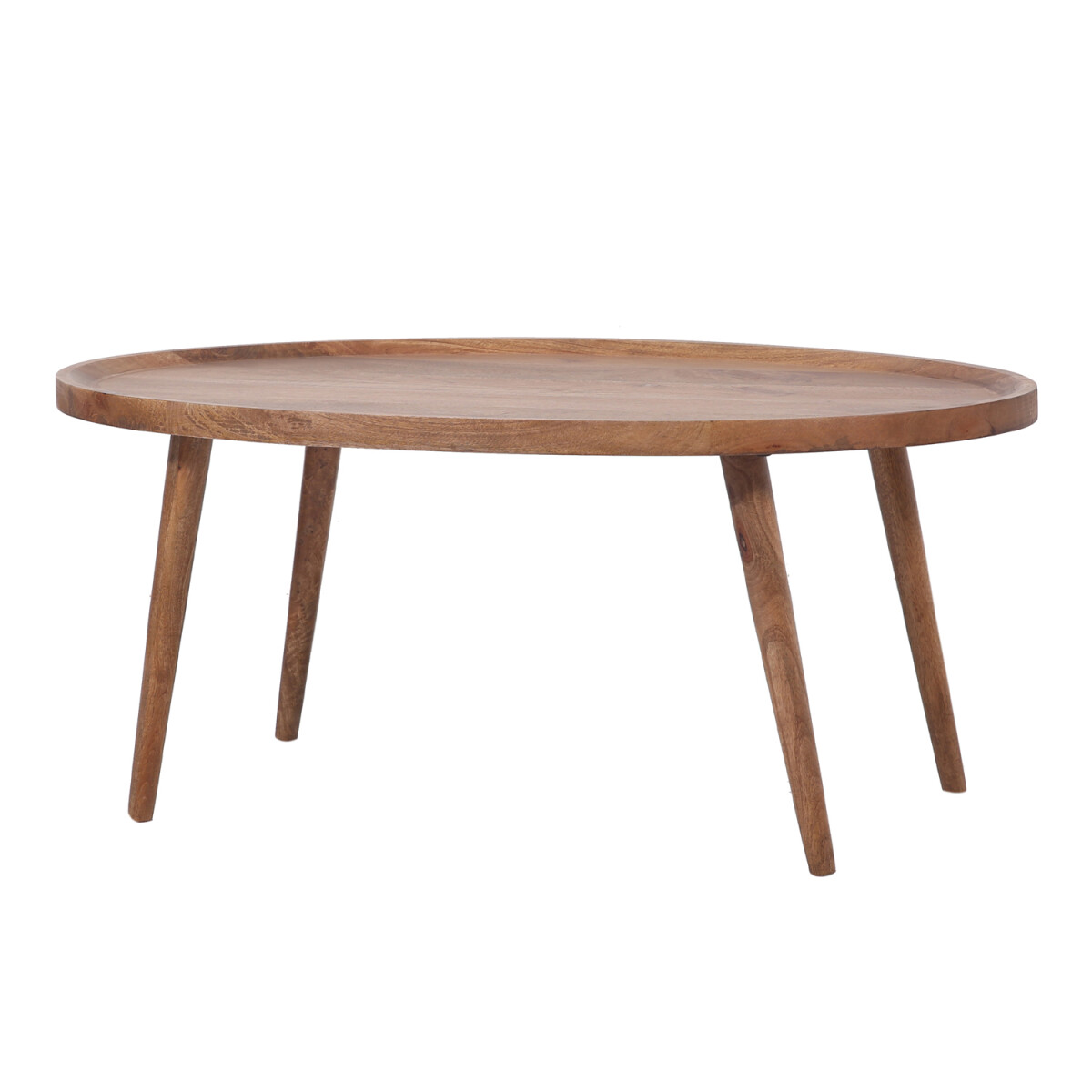 Salontafel Addisie 120x70 cm, ovaal, van massief mangohout, 
