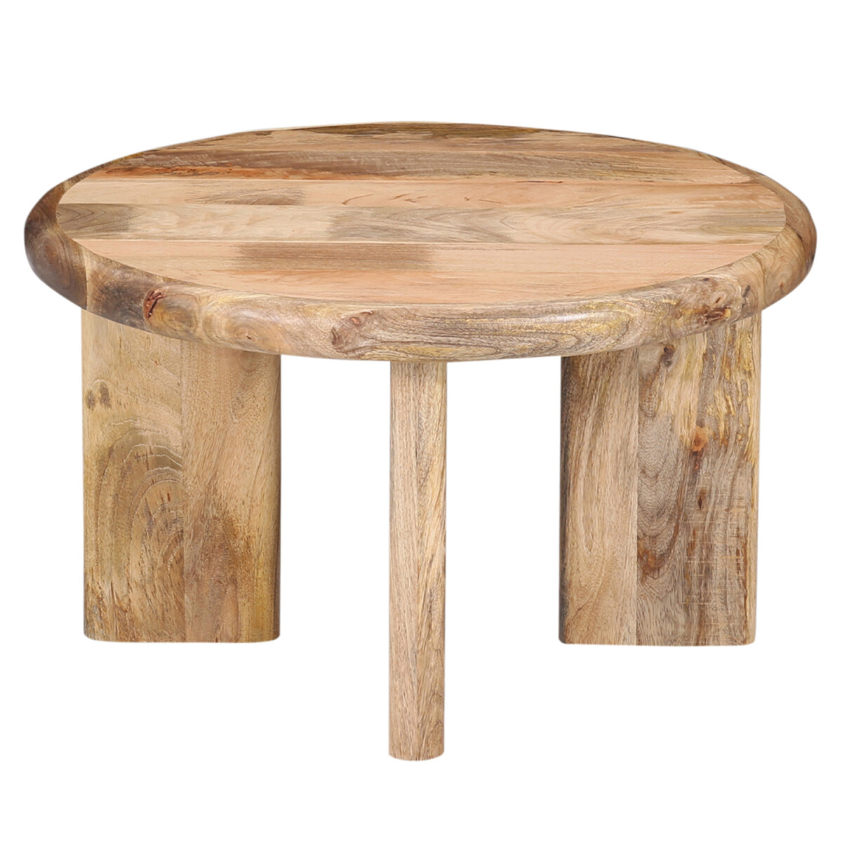 Salontafel Acaimo, 55 cm, rond, van massief mangohout | Scan