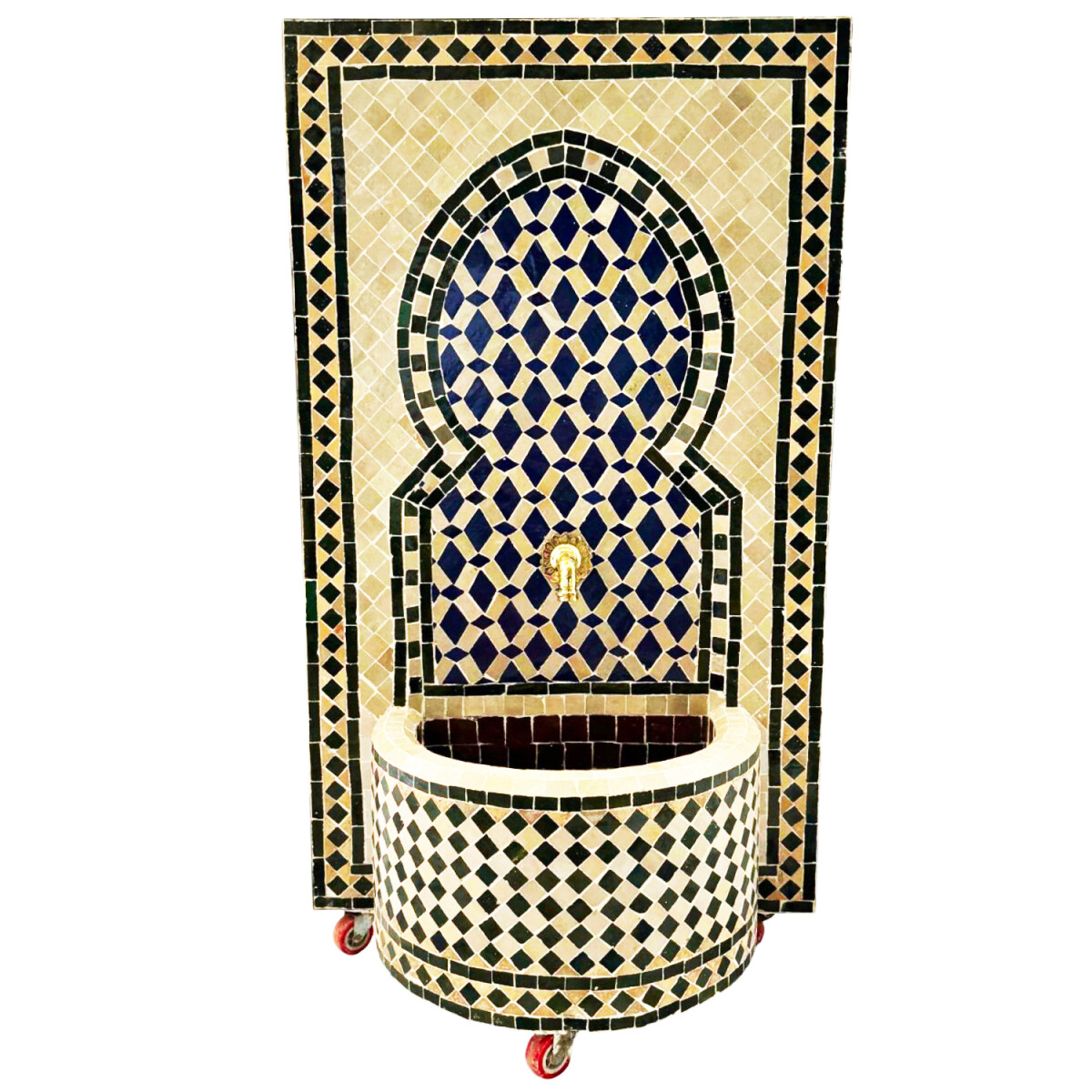 Marokkaanse mozaïek tuinfontein 106 cm | Boho kamerfont