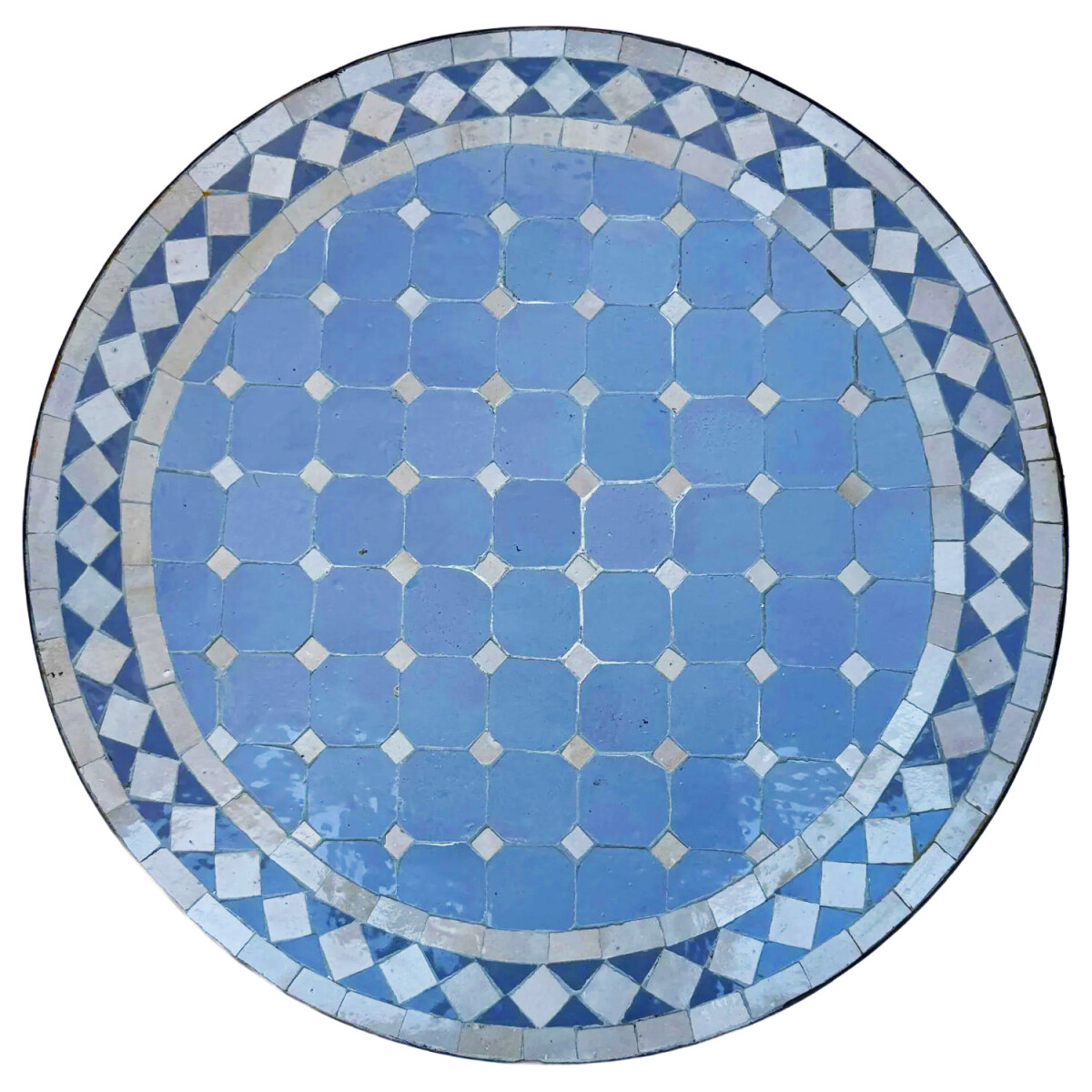 Mozaïektegel Marrakesh Blauw - Rond box