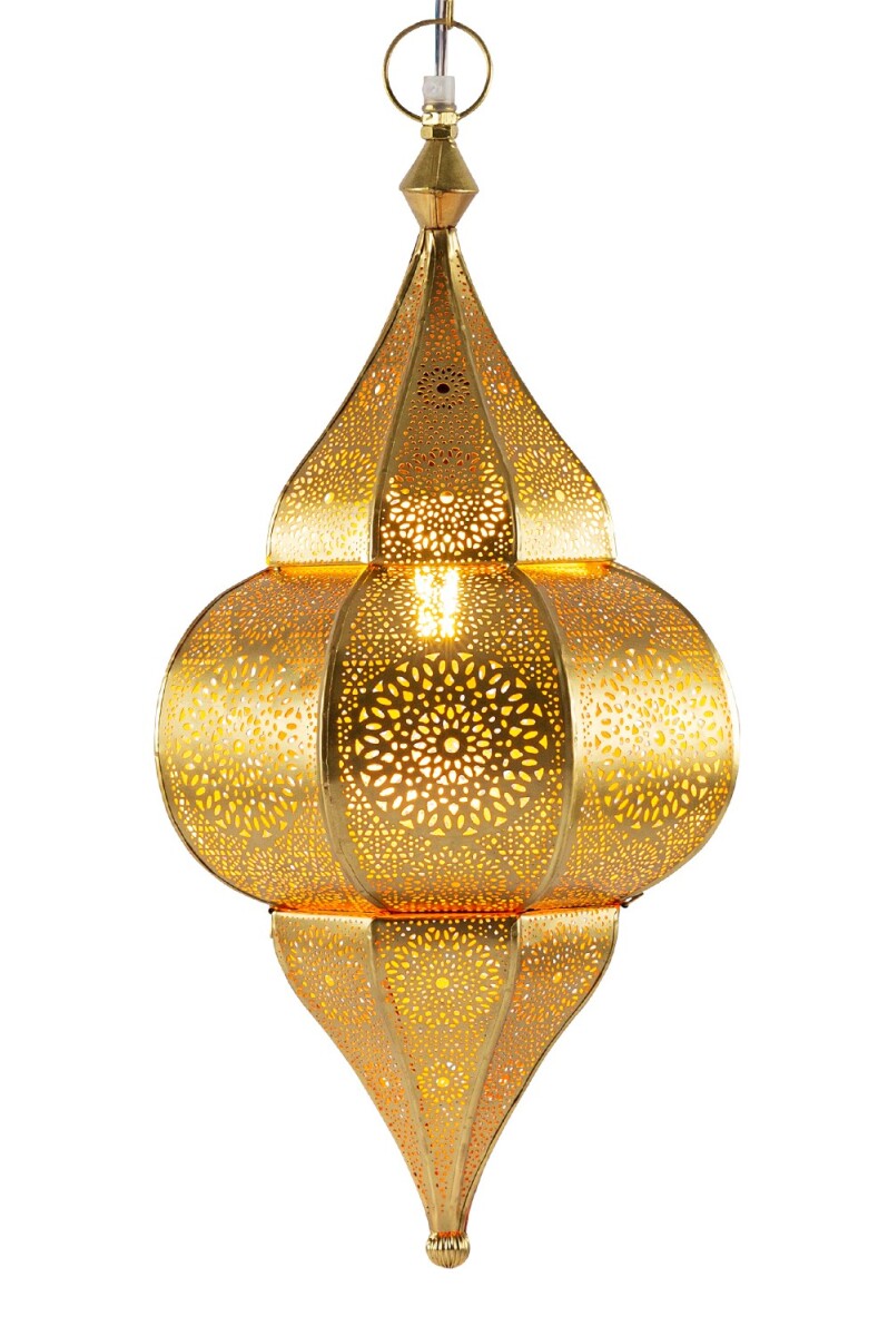 Oosterse hanglamp van metaal E27 Lunar Gold 40 cm