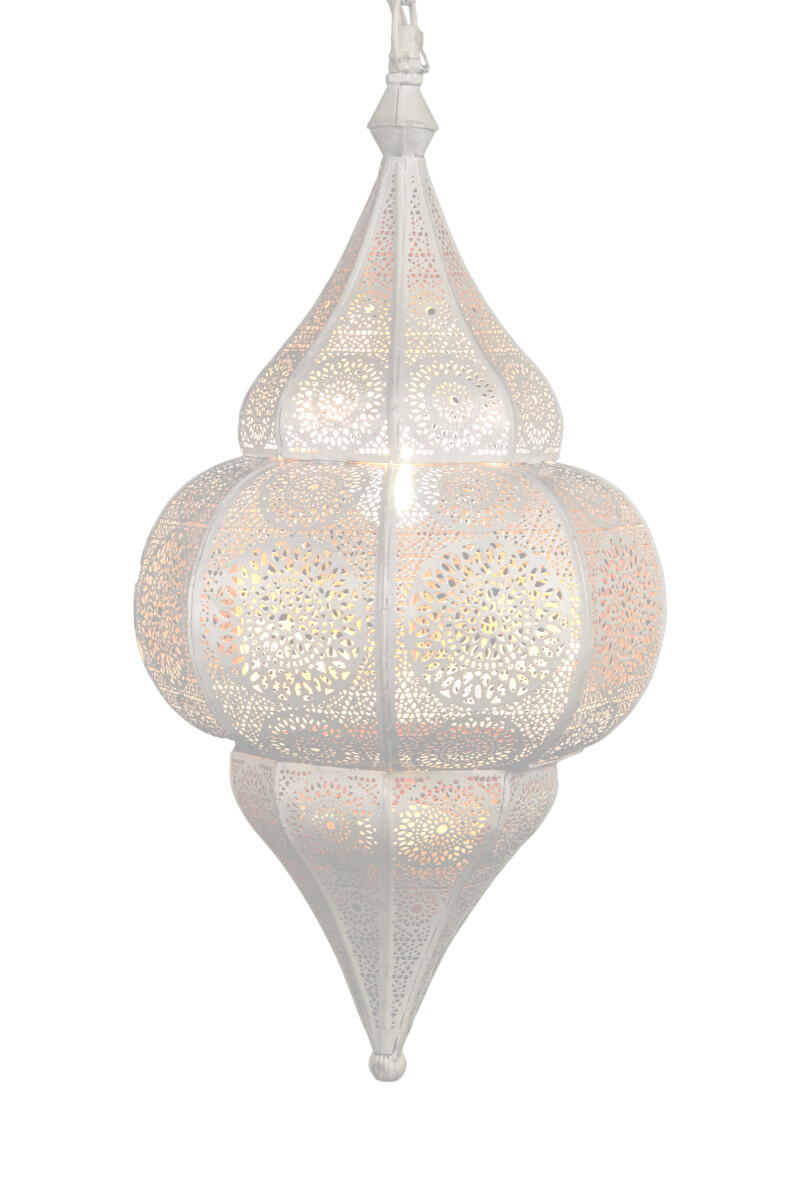 Oosterse hanglamp van metaal E27 Lunar W box