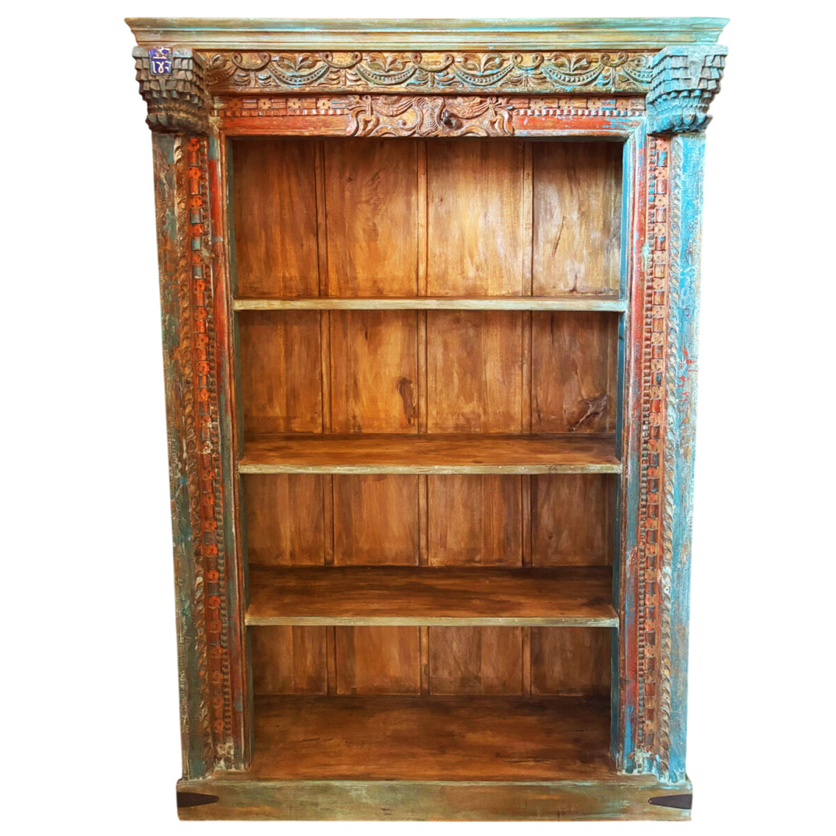 Oosterse vintage boekenkast, antiek, mas box