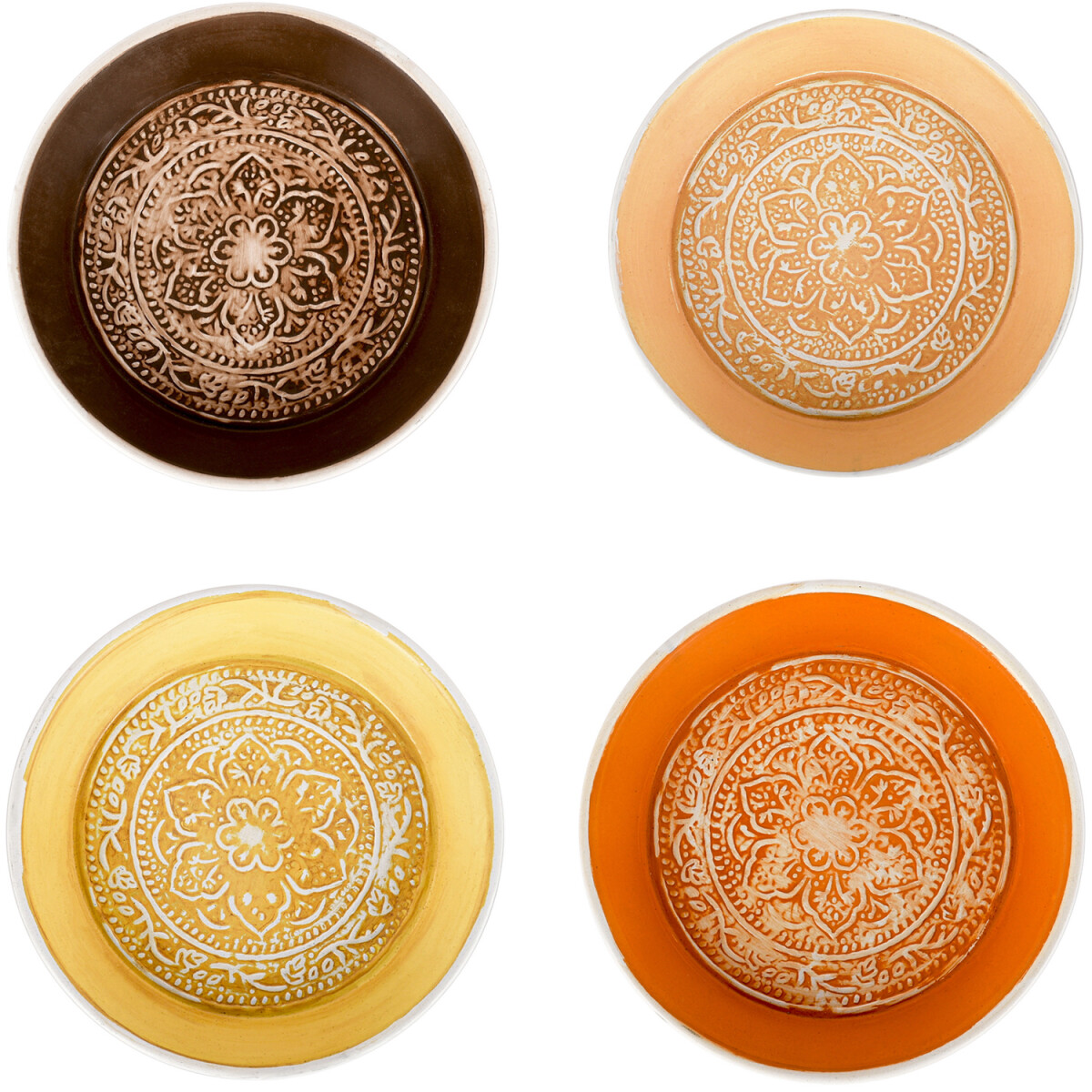 Set van 4 Tantar-dienbladen, 18 cm, kleu box