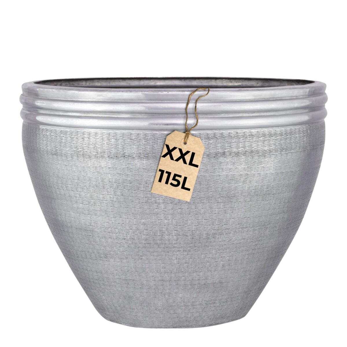 Bloempot Calvino Zilver 57 cm - Moderne  box