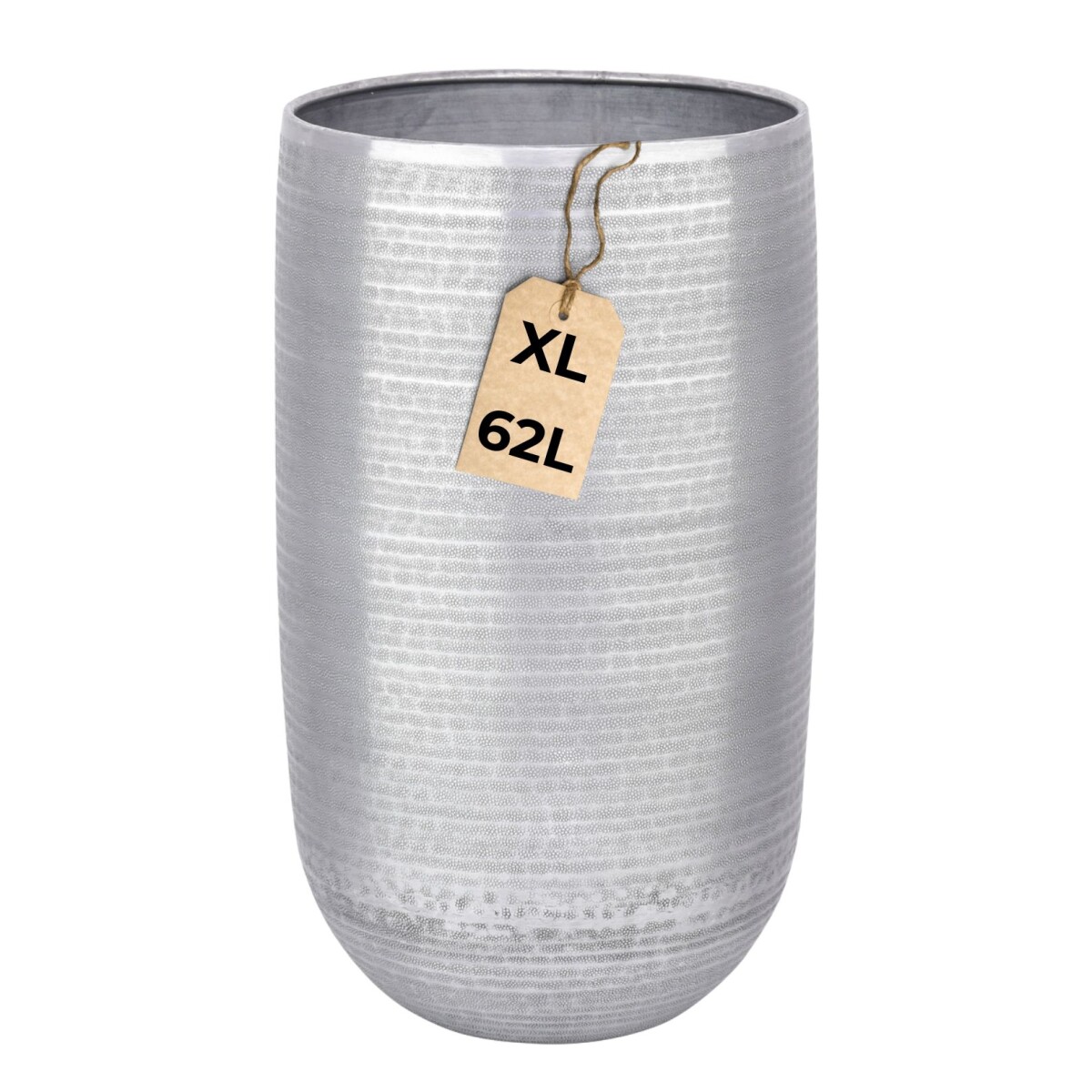 Bloempot Camiel Zilver 65 cm - hoge rond box