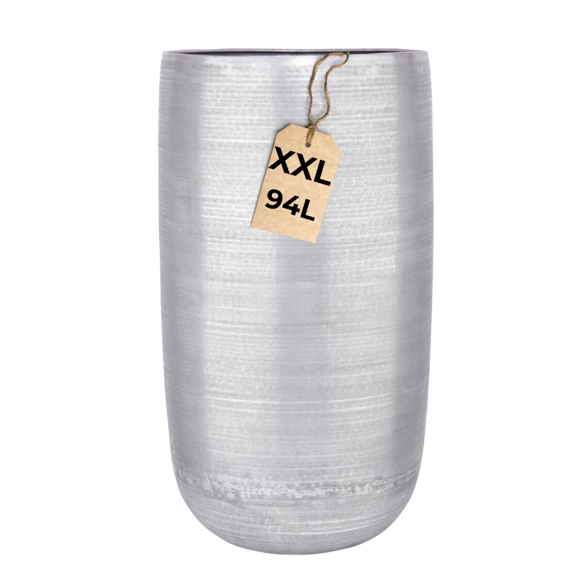 Bloempot Camiel Zilver 71 cm - hoge rond box
