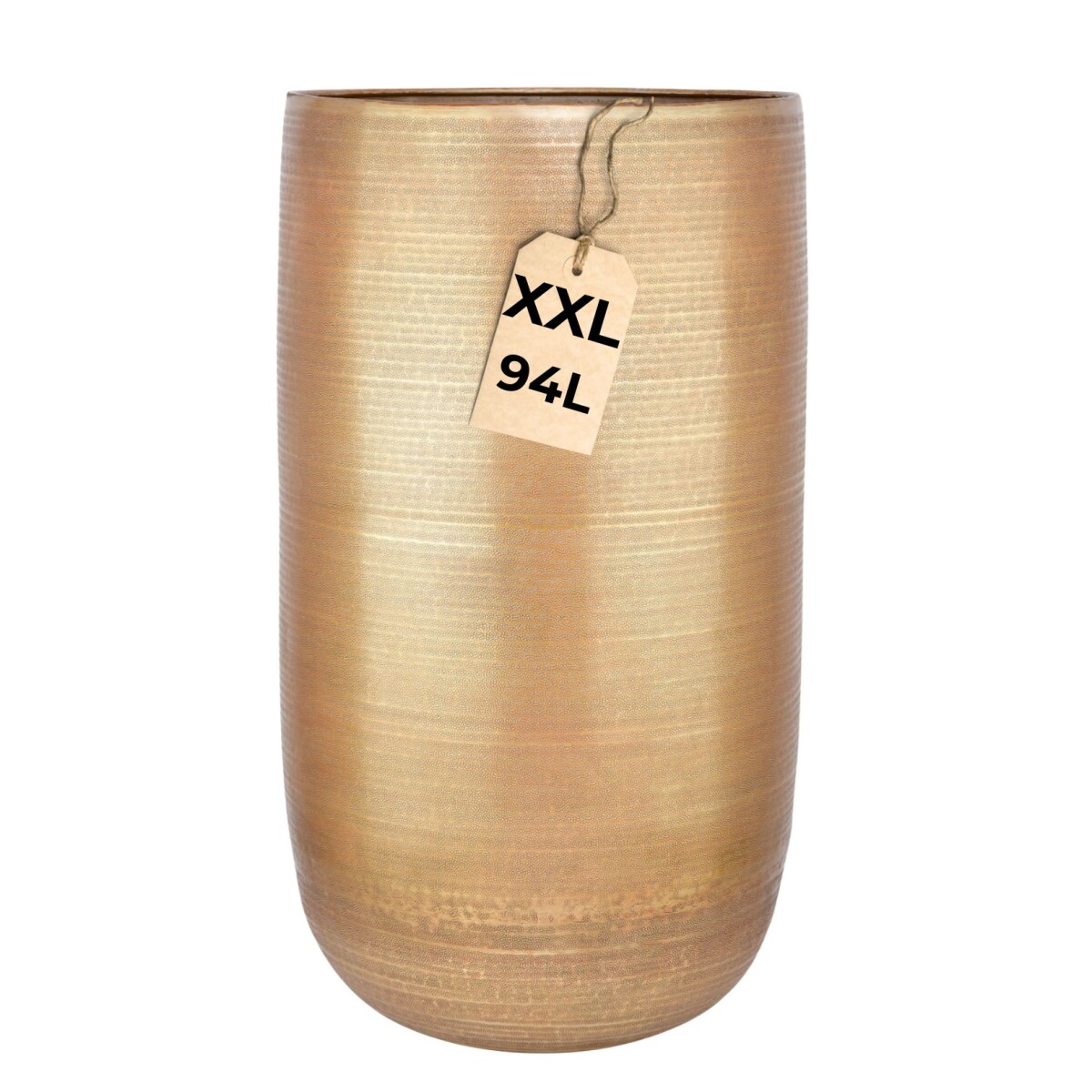 Bloempot Camiel goud 71 cm - hoge ronde  box