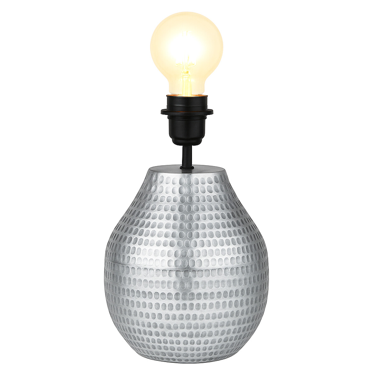Tafellampvoet Cameo Zilver 20 cm - oosterse lampvoet van met