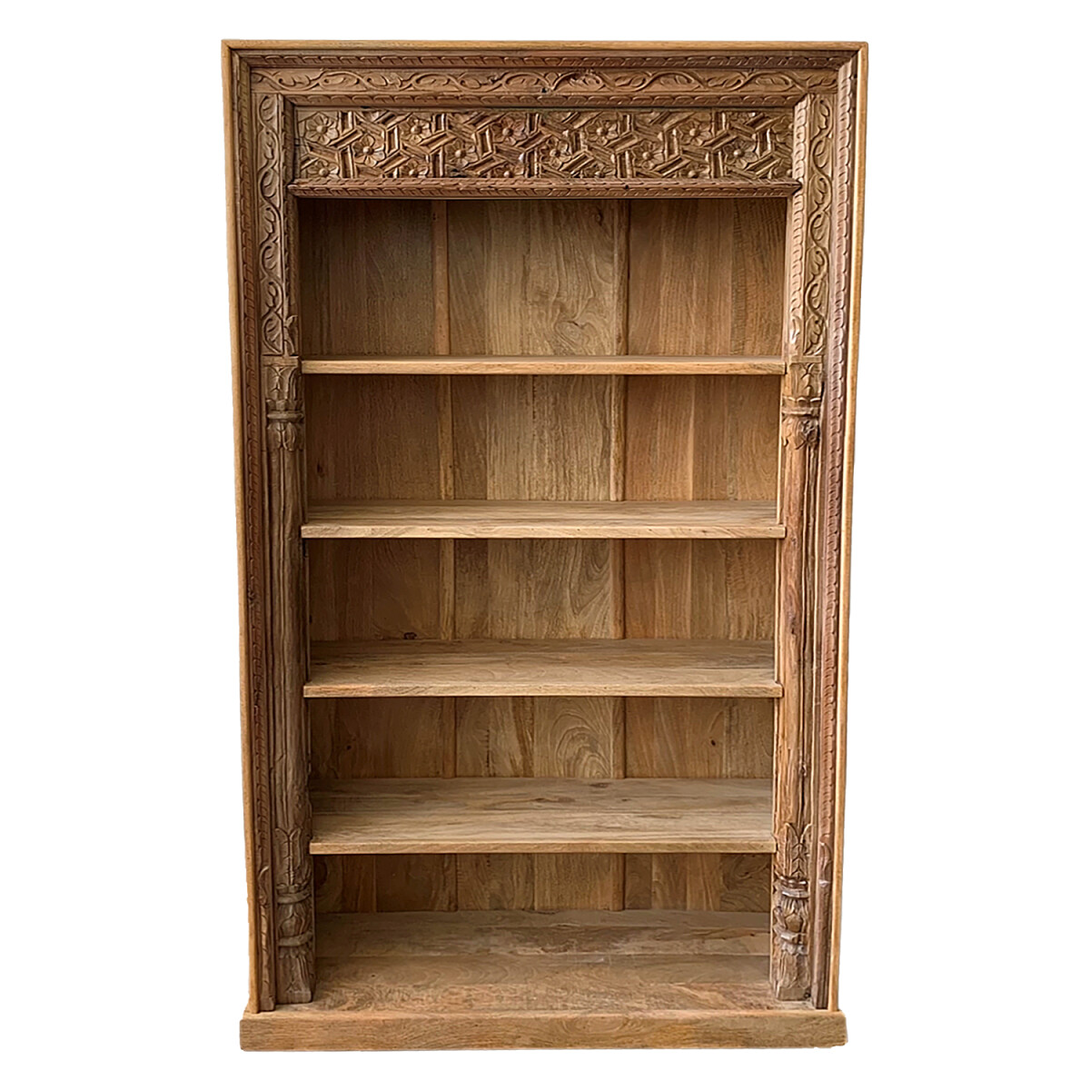 Oosterse vintage boekenkast, antiek, massief hout, model 17